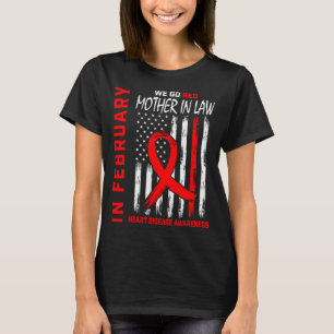 Camiseta Em Fevereiro Use Vermelho Mãe Sogra Doença Cardíac