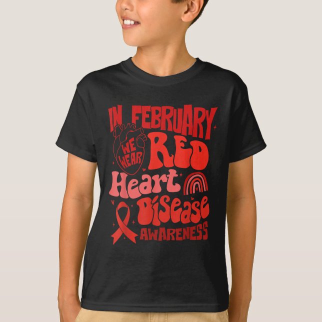 Camiseta Em fevereiro, Vestimos a Consciência da Doença do  (Frente)