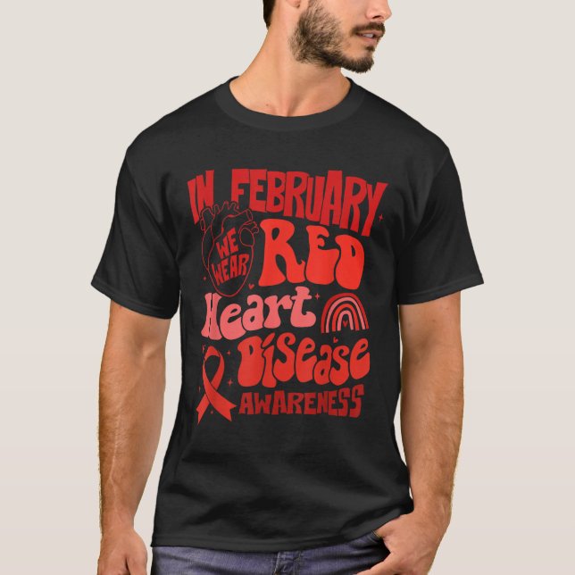 Camiseta Em fevereiro, Vestimos a Consciência da Doença do  (Frente)