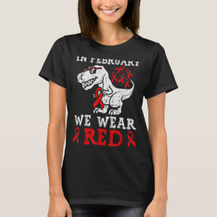 Camiseta Em fevereiro Vestimos a doença cardíaca Awa do Red