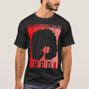 Camiseta Em fevereiro, Vestimos a Doença Cardíaca de Fita V