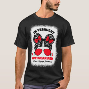 Camiseta Em fevereiro, Vestimos a Sensibilização para a Doe