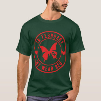 Camiseta Em fevereiro Vestimos o Red 6
