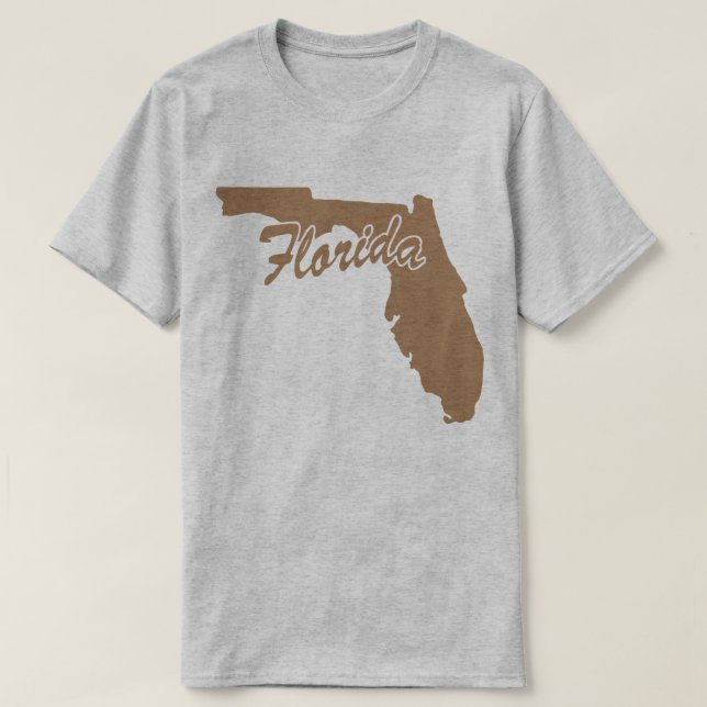 Camiseta em forma de estado da Flórida (Frente do Design)