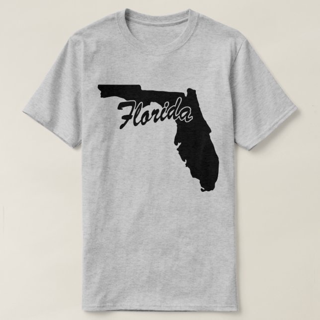 Camiseta em forma de estado da Flórida (Frente do Design)