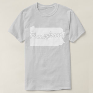 Camiseta em forma de estado da Pensilvânia