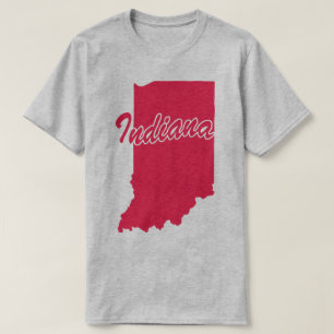 Camiseta em forma de estado de Indiana