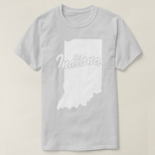 Camiseta em forma de estado de Indiana