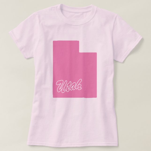 Camiseta em forma de estado de Utah (Frente do Design)