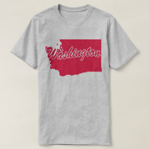 Camiseta em forma de estado de Washington