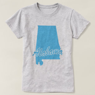 Camiseta em forma de estado do Alabama