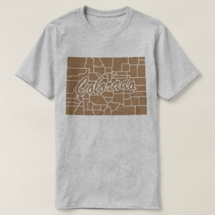 Camiseta em Forma de Estado do Colorado