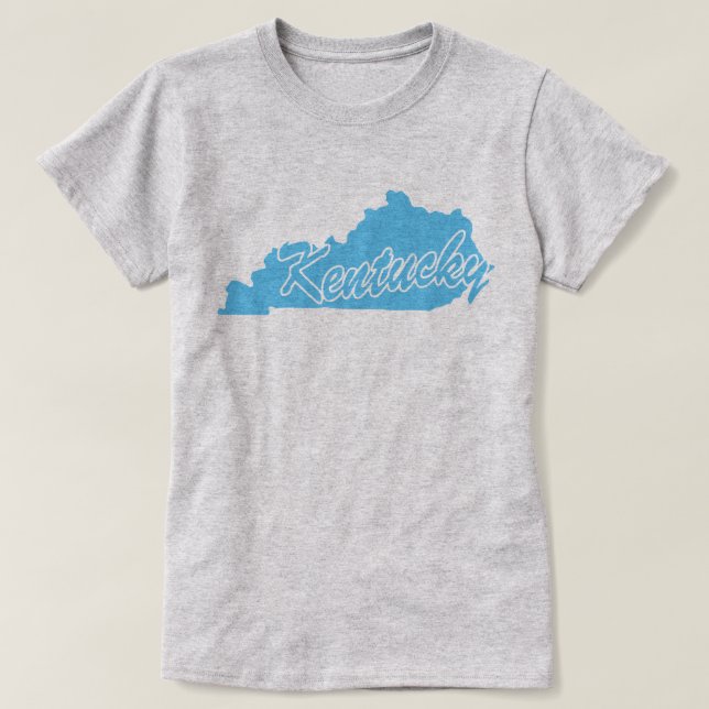 Camiseta em forma de estado do Kentucky (Frente do Design)