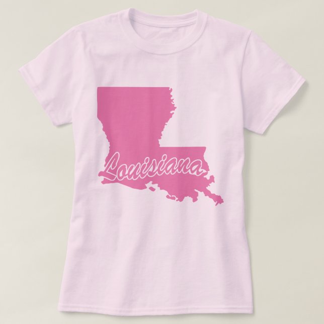 Camiseta em forma de Louisiana (Frente do Design)