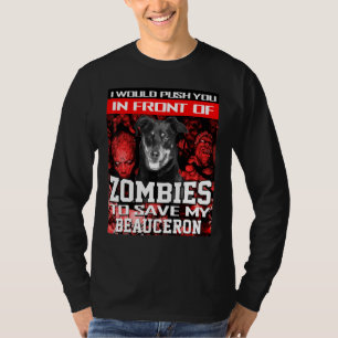 Camiseta Em Frente Aos Zumbis Para Salvar Meu Belo Cachorro
