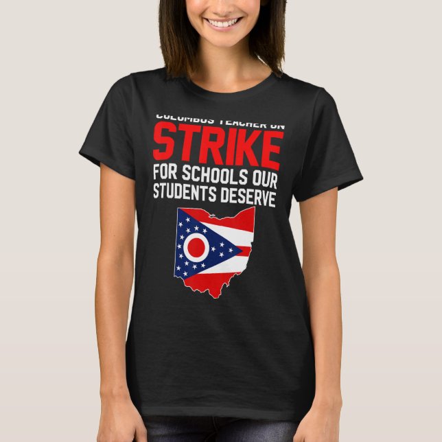 Camiseta Em Greve na Faculdade Colombo Professores Atacam E (Frente)