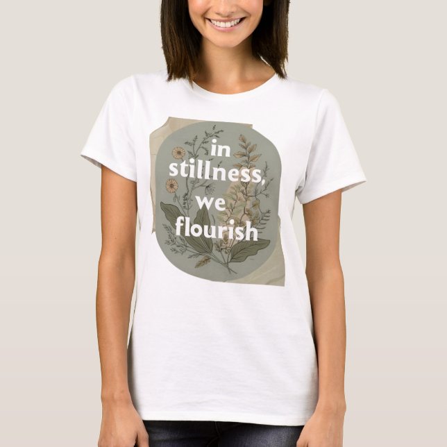 Camiseta em inchado florescemos 3 (Frente)