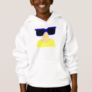 Camiseta Em incógnito bigode & Hoodie dos miúdos dos vidr