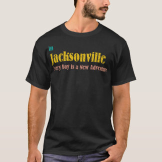 Camiseta Em Jacksonville todo dia texturou preto