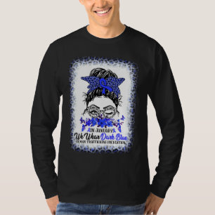 Camiseta Em Janeiro Usamos Azul Escuro Prevenção ao Tráfico