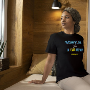 Camiseta Em Jesus ganhamos Bíblia de frase inspiradora Ve