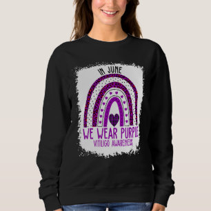 Camiseta Em Junho Usamos Laço Roxo Conscientização do Vitil