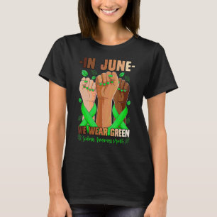 Camiseta Em junho Vestimos a Consciência da Escoliose Verde