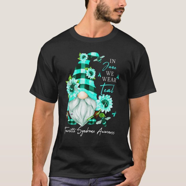 Camiseta Em junho Vestimos a Síndrome do Turim Teal Sensibi (Frente)