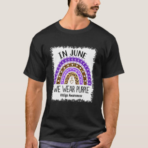 Camiseta Em Junho Vestimos Roxo Para A Consciência Do Vitil