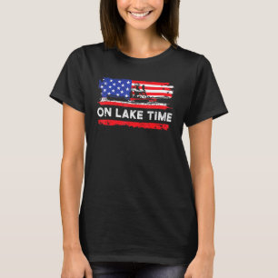 Camiseta Em Lake Time Retro Barco Kayaking Canoeing Kayak