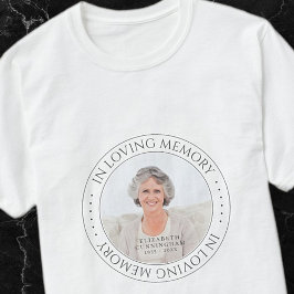 Camiseta Em Loving Memory Memorial Foto Elegante Simples