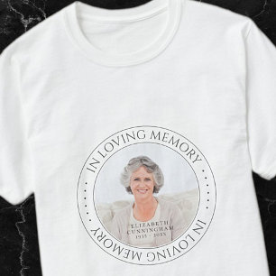 Camiseta Em Loving Memory Memorial Foto Elegante Simples