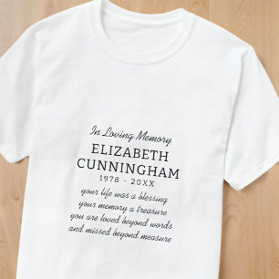 Camiseta Em Loving Memory Memorial Modern Preppy Cote