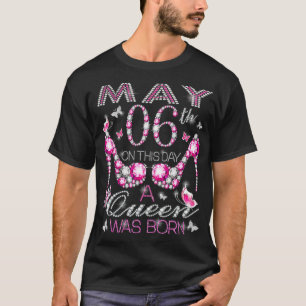 Camiseta Em maio, 6 A Rainha era nascer Taurus Gemini anive