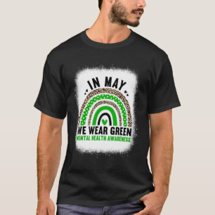 Camiseta Em Maio Usamos Verde - Arco-íris Conscientização s