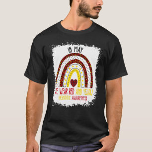 Camiseta Em maio, Vestimos a consciência da hepatite vermel
