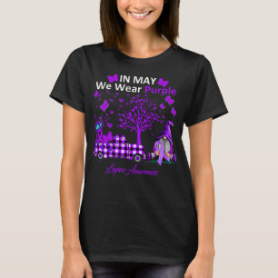 Camiseta Em maio, Vestimos a Consciência do Lúpus Roxo