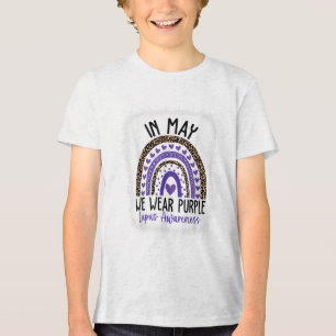 Camiseta Em maio, Vestimos a Consciência do Lupus Roxo Mês 