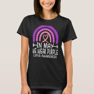 Camiseta Em maio, Vestimos a Consciência do Lupus Roxo Rain
