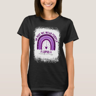 Camiseta Em maio, Vestimos a Consciência do Lupus Roxo Rain