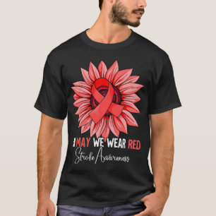 Camiseta Em maio, Vestimos a Consciência do Traço Vermelho 