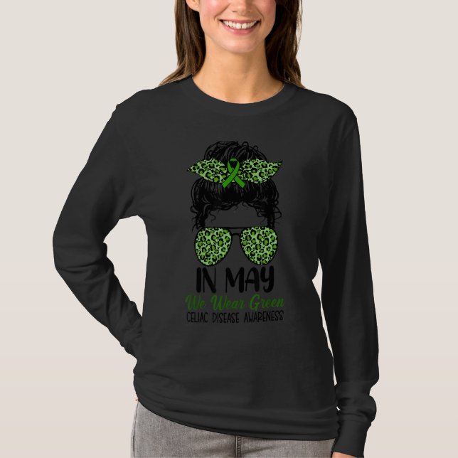 Camiseta Em maio, Vestimos a Consciência Verde da Doença Ce (Frente)