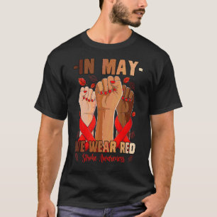 Camiseta Em maio Vestimos a Mão de Sensibilização do Traço