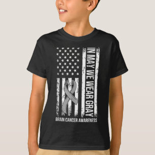 Camiseta Em maio, Vestimos Cinzas Cérebros Cinzas Sabendo C