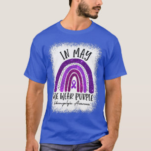 Camiseta Em maio Vestimos Fibromialgia Roxa Awarenes