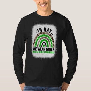 Camiseta Em maio, Vestimos o Green Rainbow Mental Health Aw