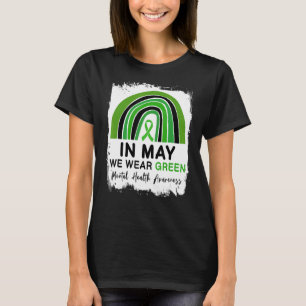Camiseta Em maio Vestimos o Ribbo da Consciência Mental Ver