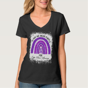 Camiseta Em Maio Vestimos Roxo Para Awarenes De Fibrose Cís