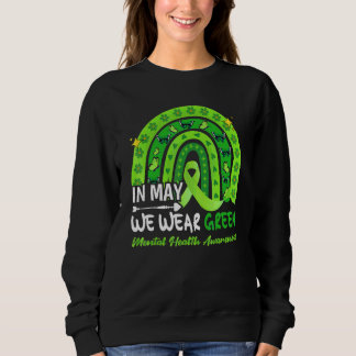 Camiseta Em maio, Vestimos Verde Consciência Mental Verde