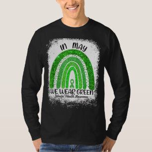Camiseta Em maio, Vestimos Verde Consciência Mental Verde
